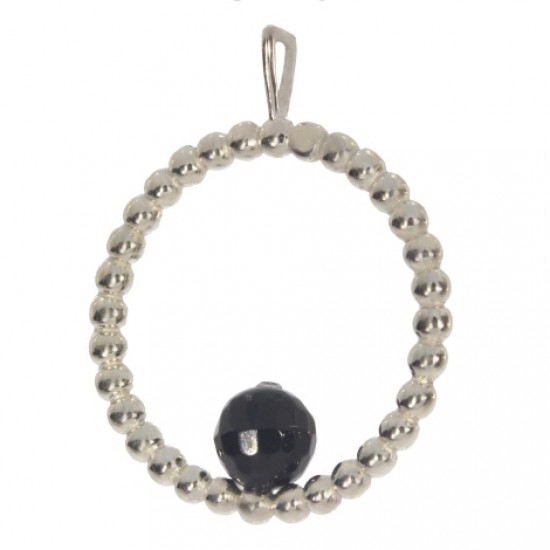 Sterling Silver Black Onyx Pendant P30-17 Sterling Silver Black Onyx Pendant P30-17