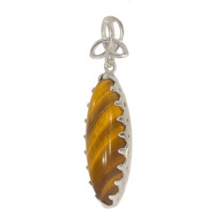 Sterling Silver Tigers Eye Pendant P34-14