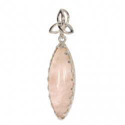 Sterling Silver Rose Quartz Pendant P34-14