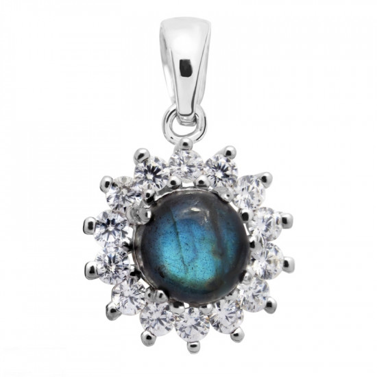 Sterling Silver Labradorite Pendant P34-16 Sterling Silver Labradorite Pendant P34-16