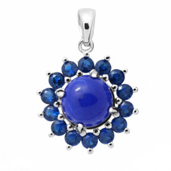 Sterling Silver Lapis Lazuli Pendant P34-16