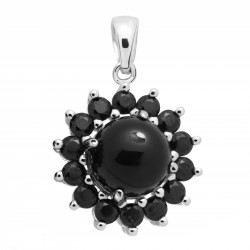 Sterling Silver Black Onyx Pendant P34-16