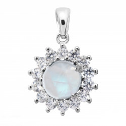 Sterling Silver Moonstone Pendant P34-16