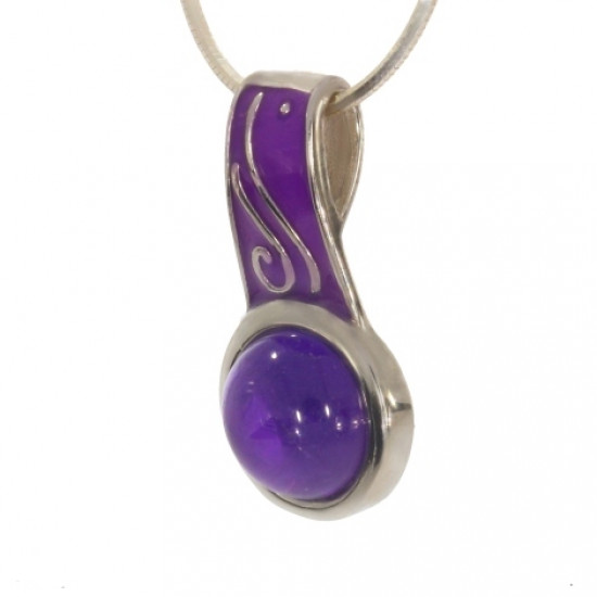 Sterling Silver Amethyst Pendant P34-17