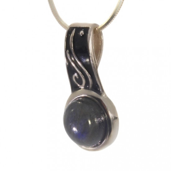 Sterling Silver Labradorite Pendant P34-17 Sterling Silver Labradorite Pendant P34-17