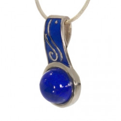Sterling Silver Lapis Lazuli Pendant P34-17