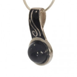 Sterling Silver Black Onyx Pendant P34-17