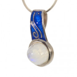 Sterling Silver Moonstone Pendant P34-17