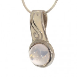 Sterling Silver Rose Quartz Pendant P34-17