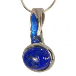 Sterling Silver Lapis Lazuli Pendant P38-09