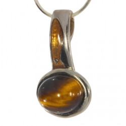Sterling Silver Tigers Eye Pendant P38-09