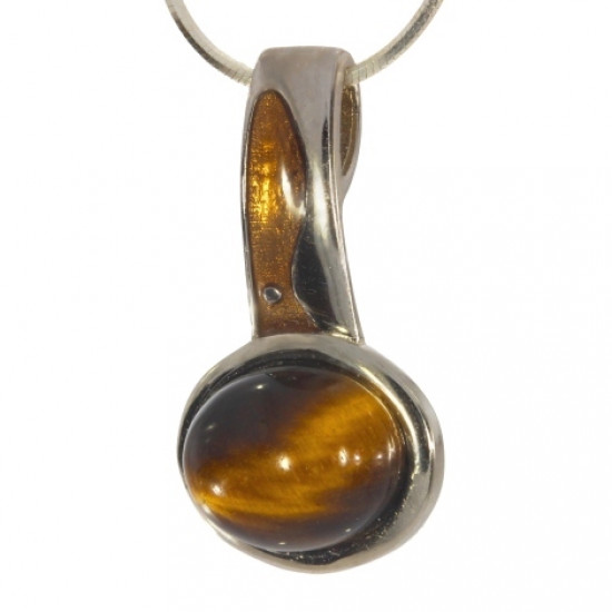 Sterling Silver Tigers Eye Pendant P38-09