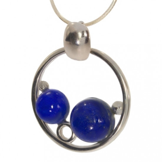 Sterling Silver Lapis Lazuli Pendant P46-03 Sterling Silver Lapis Lazuli Pendant P46-03