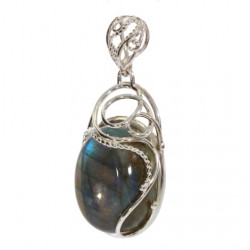 Sterling Silver Labradorite Pendant P54-05