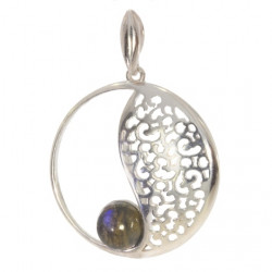 Sterling Silver Labradorite Pendant P54-06