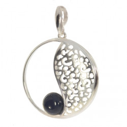 Sterling Silver Black Onyx Pendant P54-06