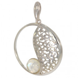 Sterling Silver Moonstone Pendant P54-06