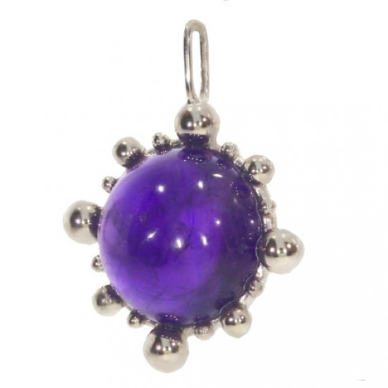 Sterling Silver Amethyst Pendant P58-02