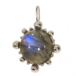 Sterling Silver Labradorite Pendant P58-02