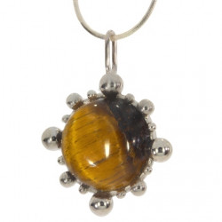 Sterling Silver Tigers Eye Pendant P58-02