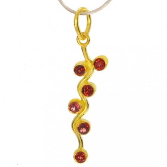 Vermeil Garnet Pendant PF-08 Vermeil Garnet Pendant PF-08