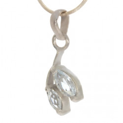 Sterling Silver Aquamarine Pendant PF-12