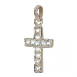 Sterling Silver Blue Topaz Pendant PF-16