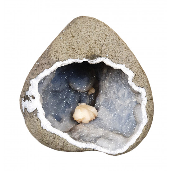 stilbite on chalcedony