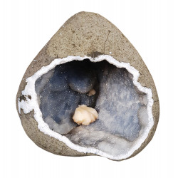 stilbite on chalcedony