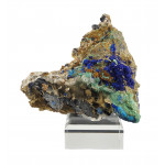 Azurite & Malachite on Gypsum
