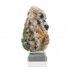 Azurite & Malachite on Gypsum
