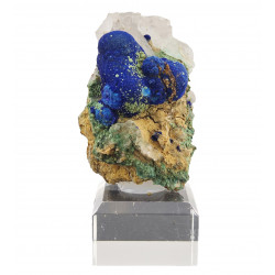 Azurite & Malachite on Gypsum