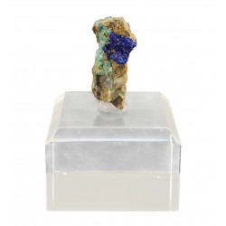 Azurite & Malachite on Gypsum