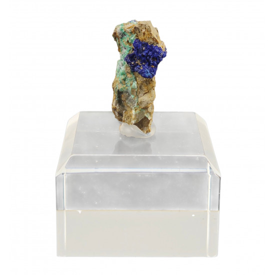 Azurite & Malachite on Gypsum