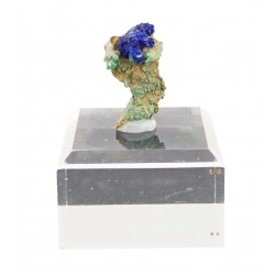 Azurite & Malachite on Gypsum