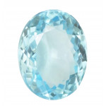 topaze bleu ovale 3.4 Ct