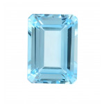 topaze bleu taille emeraude 2 Ct