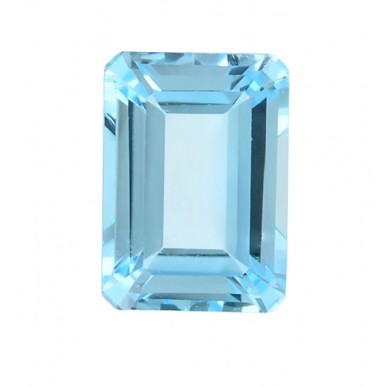 blue topaz emerald cut 2 Ct