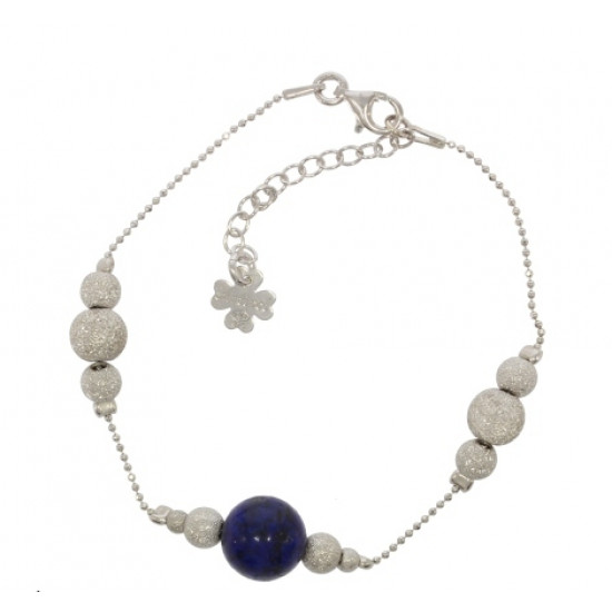 Sterling Silver Lapis Lazuli Bracelet B-40-01
