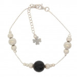 bracelet onyx noire argent B-40-01