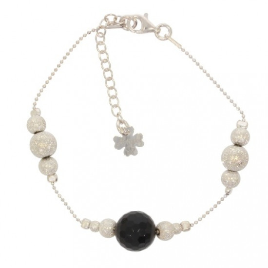Sterling Silver Black Onyx Bracelet B-40-01