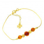 Vermeil Amber Bracelet B-26-01