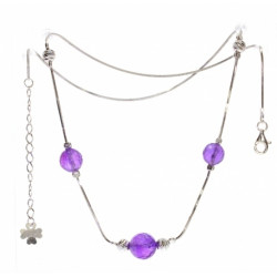 Sterling Silver Amethyst Necklace