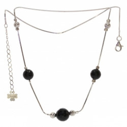 Sterling Silver Black Onyx Necklace