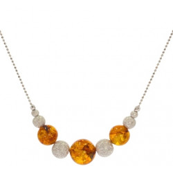 Sterling Silver Amber Necklace