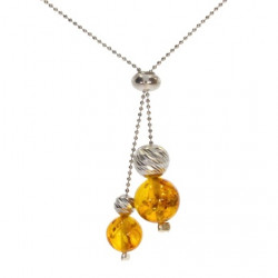 Sterling Silver Amber Necklace