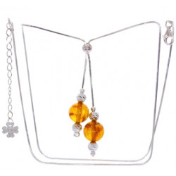 Sterling Silver Amber Necklace