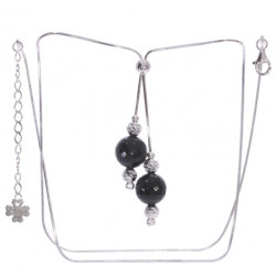 Sterling Silver Black Onyx Necklace