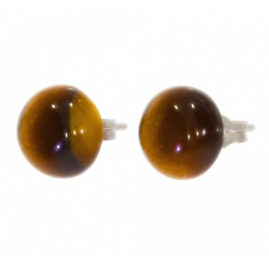 Sterling Silver Tiger's Eye Earrings E-14-02