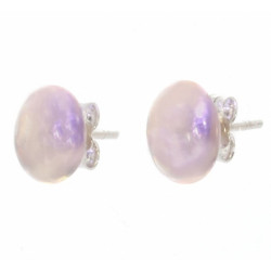 Sterling Silver rose quartz Earrings E-10-02